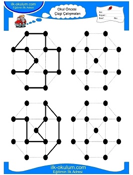Çocuklar İçin Çizgi Çalışma Sayfaları 